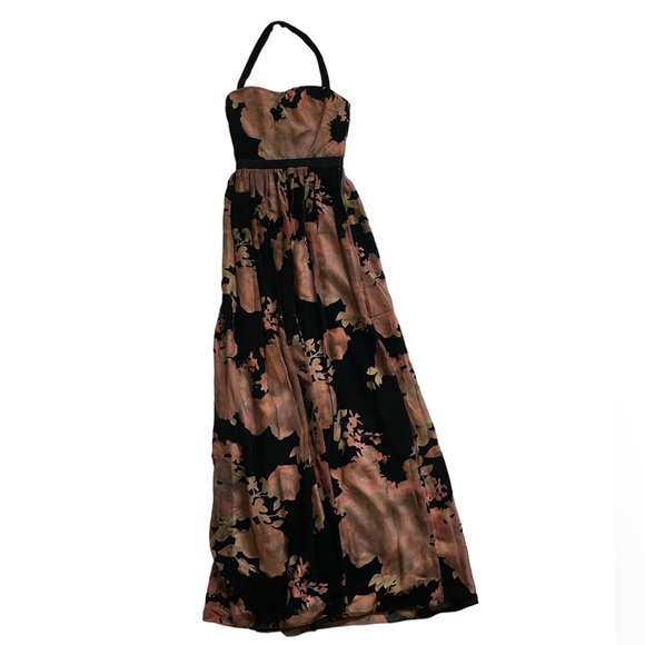 Dresses & Skirts - Floral Floor Length Halter Neck Dress